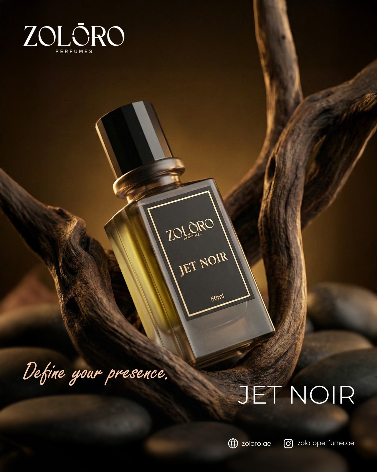 JET NOIR BY ZOLORO Extrait de Parfum, 50ml, Unisex